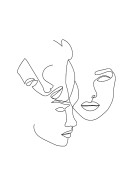 Three Faces Line Art | Crea tu propio cartel