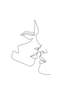 Couple Kissing Sketch | Crea tu propio cartel