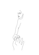 Holding Hands Line Art | Crea tu propio cartel