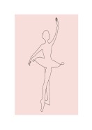 Pink Ballerina Dancing | Crea tu propio cartel