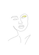 Abstract Face With Yellow Eyeshadow | Crea tu propio cartel