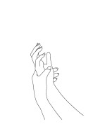 Two Hands Line Art | Crea tu propio cartel