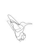 Flying Bird Line Art No1 | Crea tu propio cartel