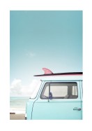Vintage Car By The Ocean | Crea tu propio cartel