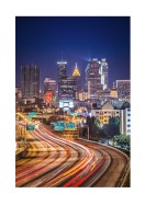 Atlanta Skyline At Night | Crea tu propio cartel