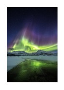 Northern Lights Over Mountains | Crea tu propio cartel