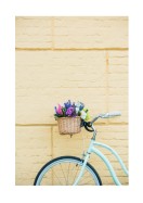 Bicycle With Flowers In Basket | Crea tu propio cartel