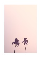 Palm Tree Silhouettes Against Pink Sky | Crea tu propio cartel